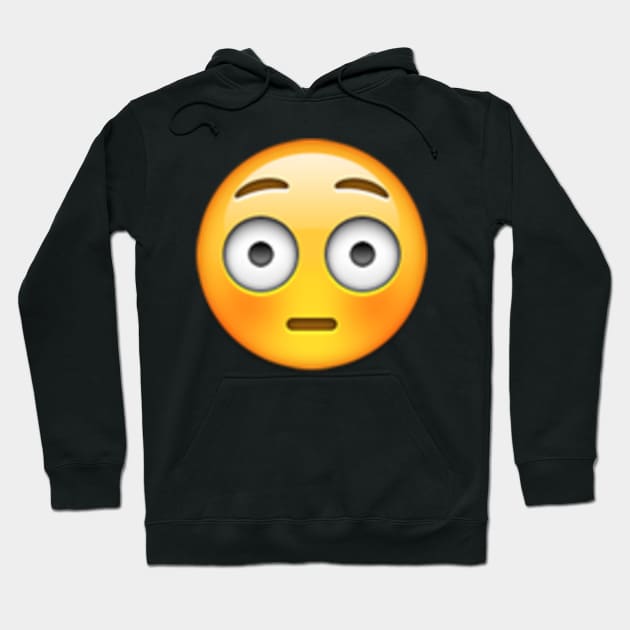 flushed face Hoodie by Emoji